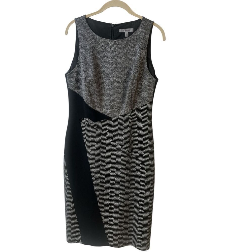 Classiques entier mixed fabric dress blacks & grays sz 12